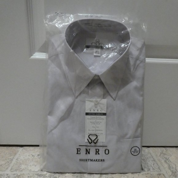 NWT Enro Ultra Poplin Dress Shirt - Picture 1 of 4